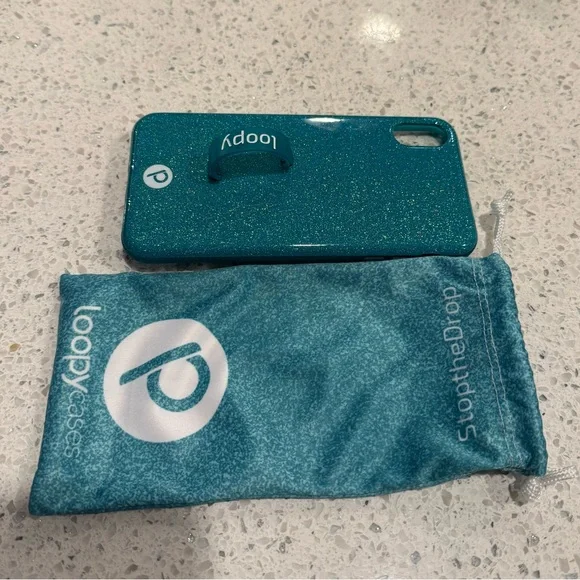Loopy Original - iPhone Xs Max - Sparkle Turquoise / Sparkle Edition / Righty - Picture 3 of 3